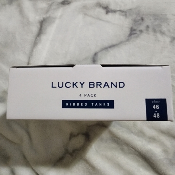 Lucky Brand Shirt Men's undershirt 4-pack ribbed tank top Size XL New - Picture 3 of 3